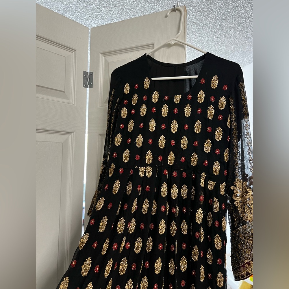 Embroidered Indian Pakistani frock dress